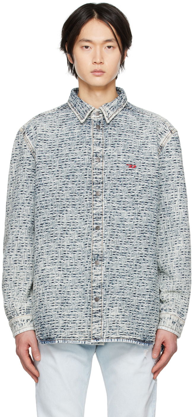 Košulja Diesel Diesel D-Simply-Over-Sp Denim Shirt Jacket Plava | A09605-0EMAA-01