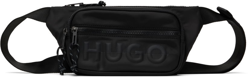 Torba oko struka BOSS Hugo Embossed-Logo Belt Bag Crna | 50543264