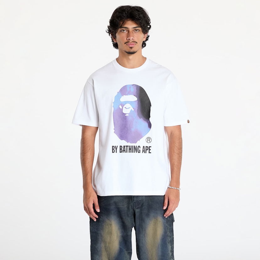 Majica kratkih rukava BAPE Tie Dye By Bathing Ape Tee White/ Black Bijela | 001TEK801033M WH2