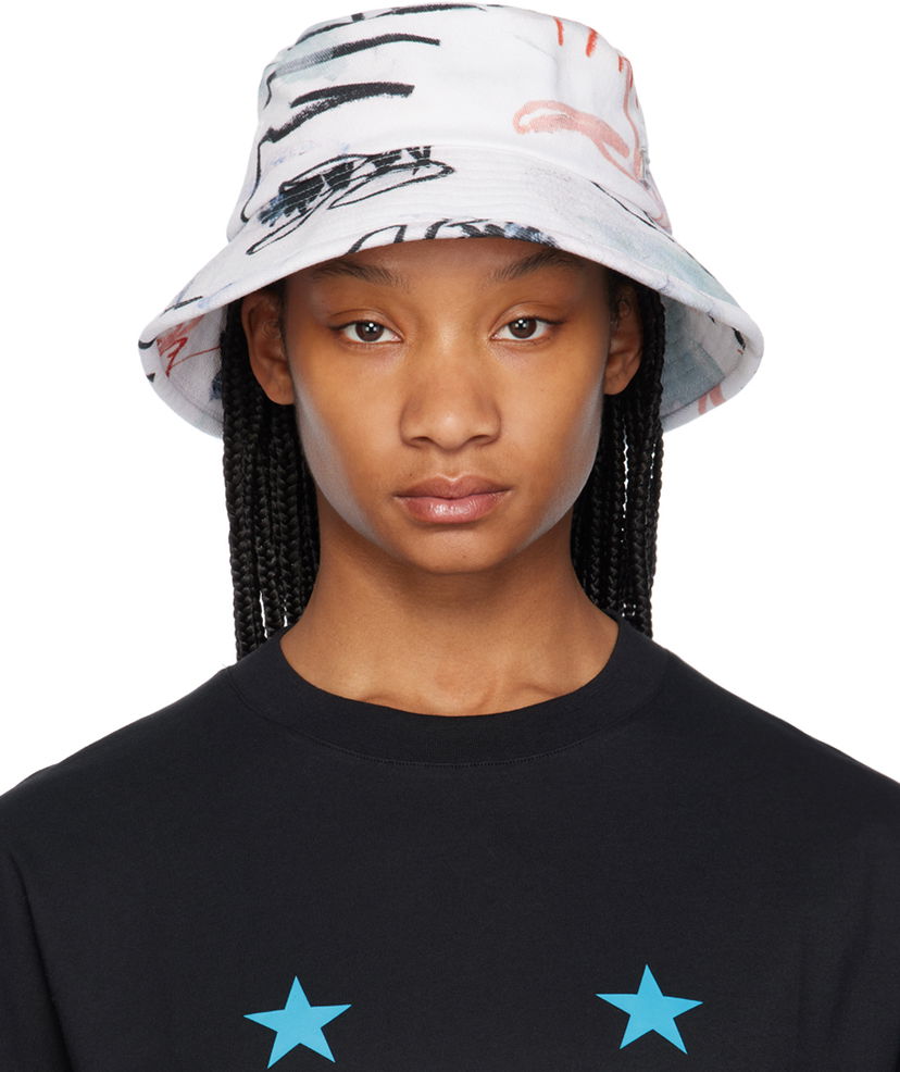 Šešir Études Julian Farade Training Print Bucket Hat Bijela | E24MC920A039P4