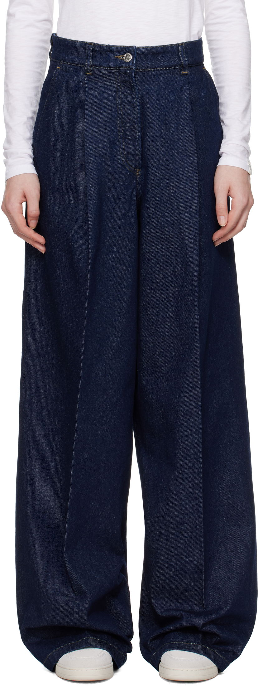 Jeans A.P.C. Anastasia Barbieri Edition Azzurra Wide Leg Jeans Tamnoplava | COHEX-F08489