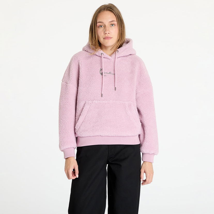 Dukserice Karl Kani Sweatshirt Metal Signature Teddy Os Hoodie Rose S Ružičasta | KW243-040-1