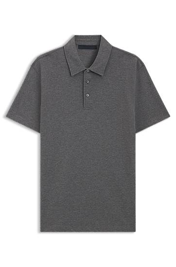 Polo majica BOSS BECKHAM polo shirt in cotton and silk Siva | 50554093