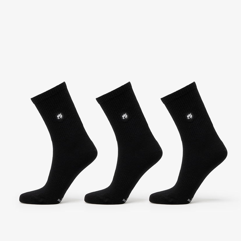 Čarape Footshop Short Socks 3-Pack Black Crna | FTSHP_371