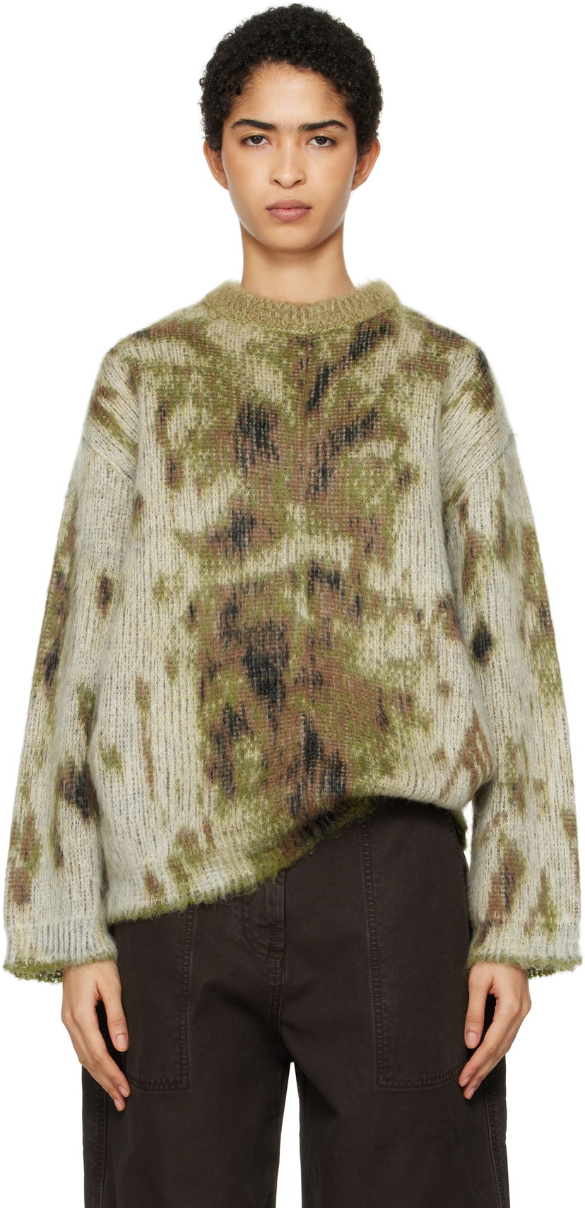 Džemper The Attico Attico Abstract Knit Sweater Zelena | 250WCK00115 KAC001AA