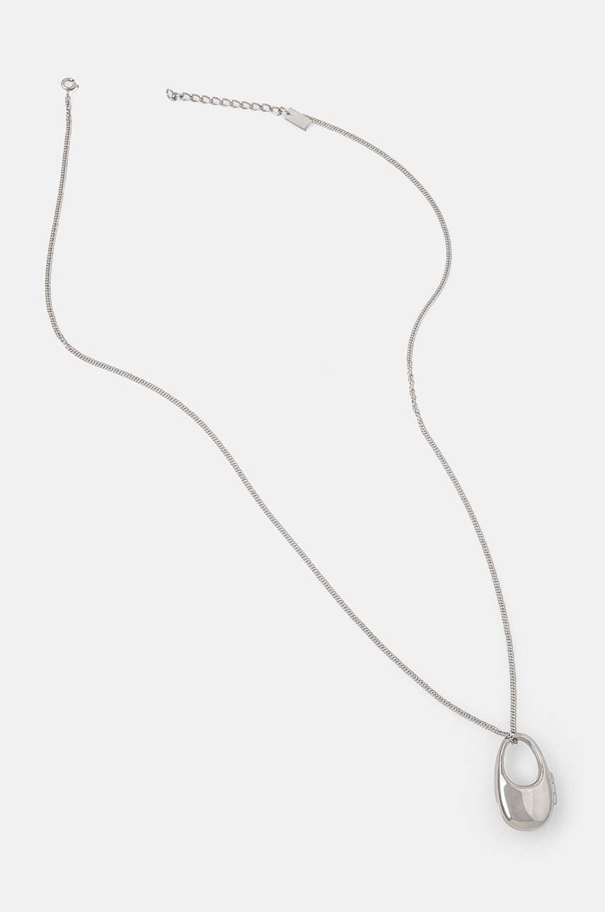 Ogrlica Coperni Silver-Tone Pendant Necklace Metalik | COPBI12725, 0