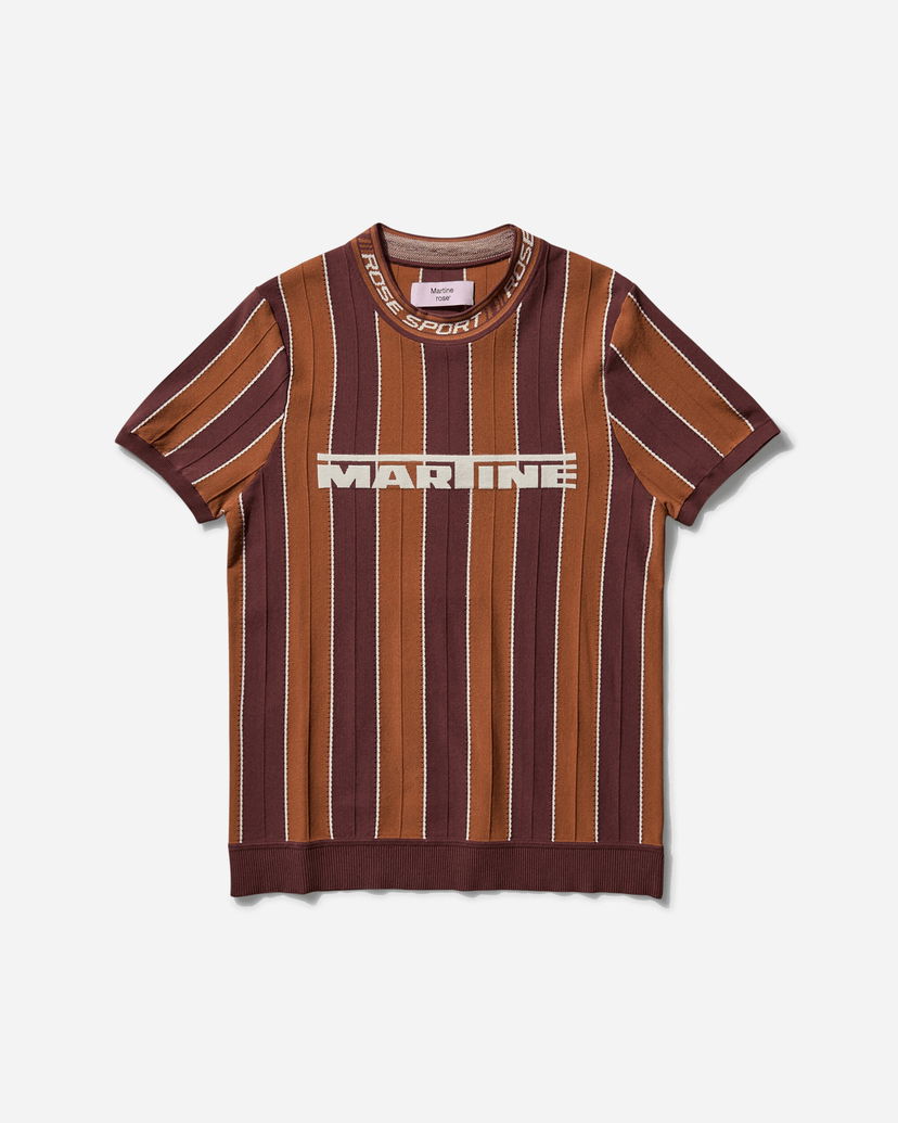 Džemper Martine Rose Striped Knitted T-Shirt Smeđa | 959YA12700