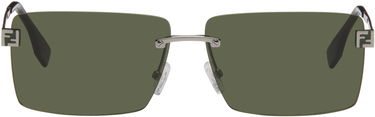 Sunčane naočale FENDI Rectangular Rimless Sky Eyewear with Monogram Temples Zelena | FE40165UM6014N 840126859997, 0
