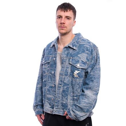 Jakna Karl Kani Karl Kani OG K Distress Camo Denim Jacket Plava | KK-60710032