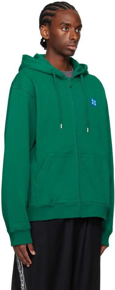 Dukserice ADER ERROR Cropped TRS Tag Zip Hoodie Zelena | BMSGFYHD0401GN, 4
