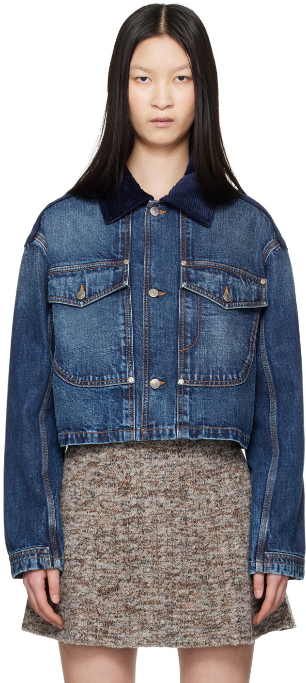 Kaputi Stella McCartney Denim Jacket with Collar Plava | 6D02903SPH82