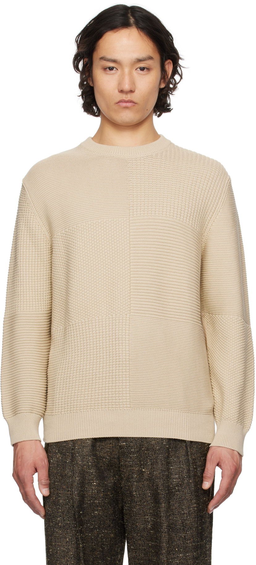 Džemper Paul Smith PS Paul Smith Organic Cotton Knit Sweater Bež | M2R-316Z-P22303-61