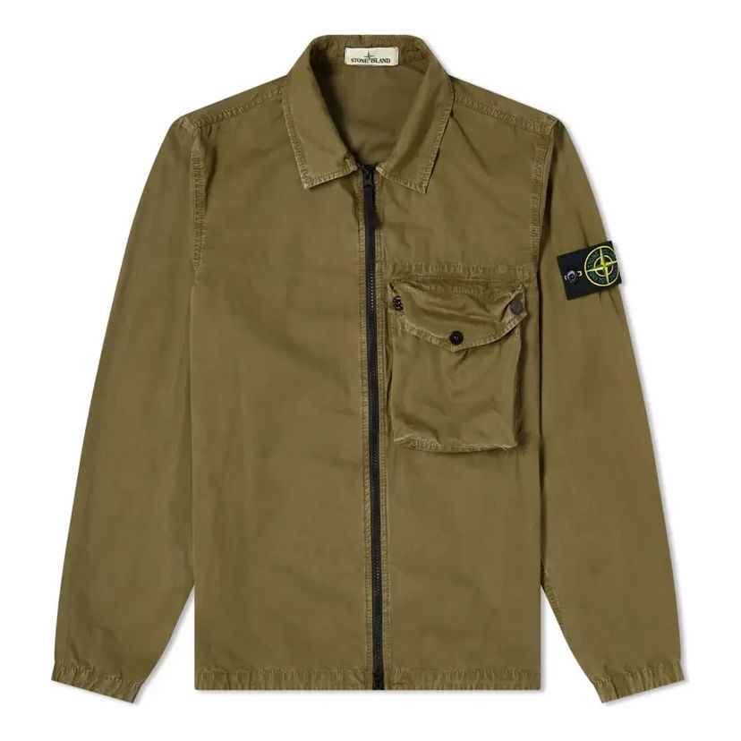 Košulja Stone Island Zip Pocket Overshirt Zelena | 7415117WN-V0158