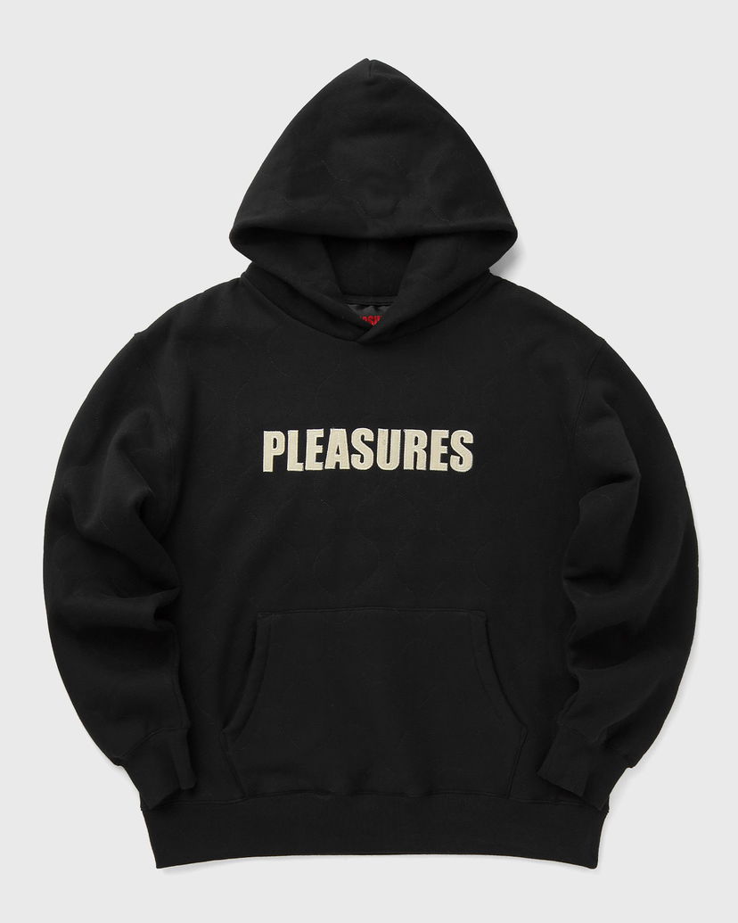 Dukserice Pleasures Pleasures Wave Quilted Hoodie Crna | P24W007-BLACK