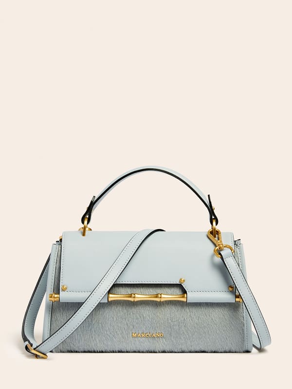 Ručna torbica GUESS Marciano Alia Real Leather Handbag Plava | HWALNYL2480, 0