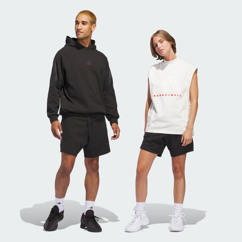 Majica bez rukava adidas Performance Basketball Spacer Shorts Bijela | IW5650