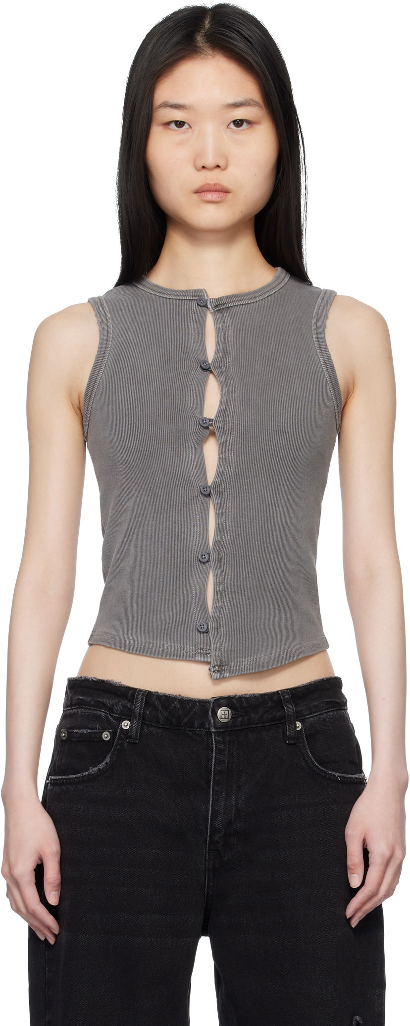 Majica bez rukava Ksubi Ksubi Syndicate Xtra Rework Tank Top Siva | WPS25SI002