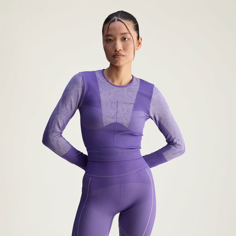 Majica kratkih rukava adidas Performance adidas by Stella McCartney Seamless Yoga Longsleeve Ljubičasta | JN0541