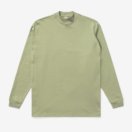 Majica kratkih rukava Nike Life Long Sleeve Mock Neck Shirt Zelena | DX5868-386, 0