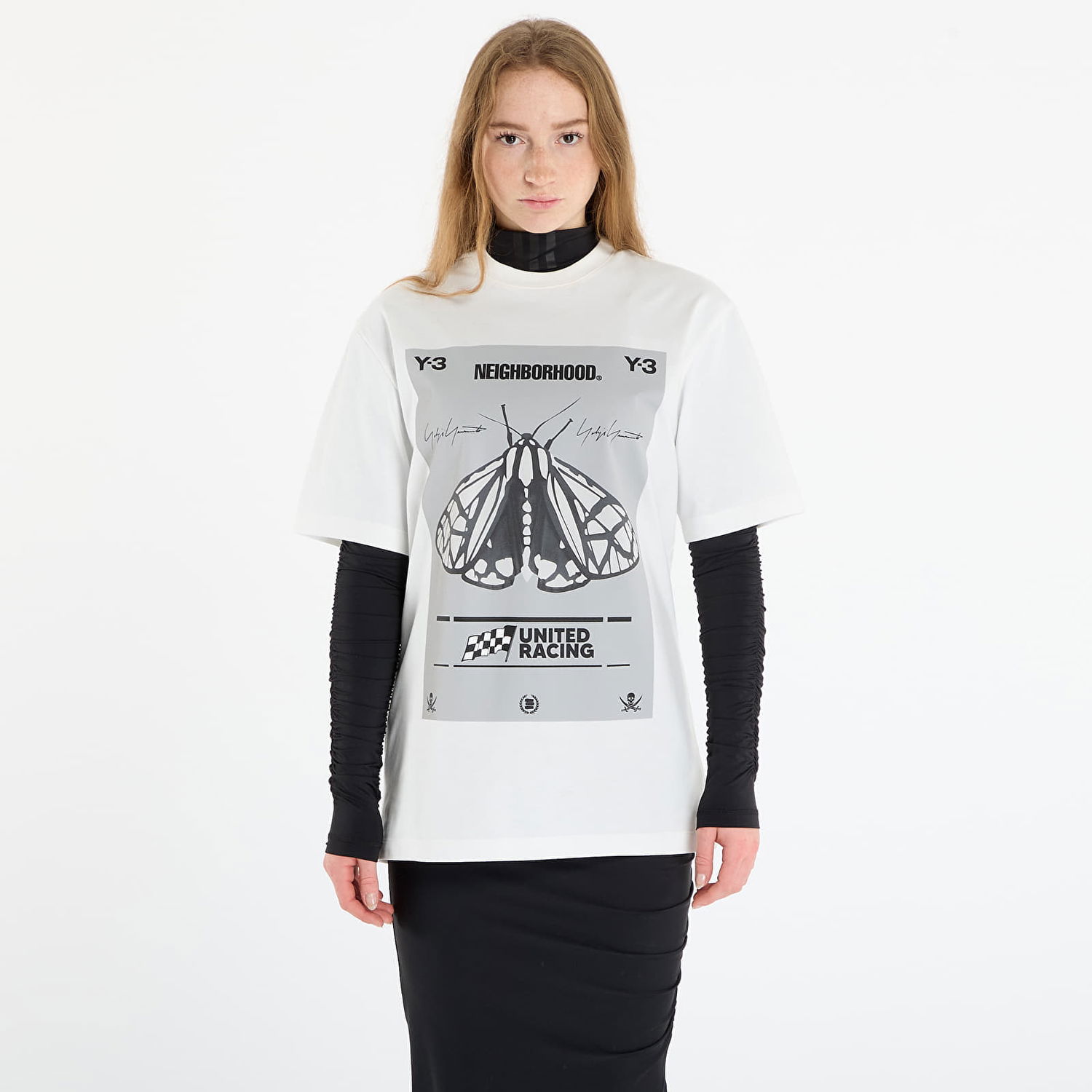 Majica kratkih rukava Y-3 Y-3 x Neighborhood Graphic Tee Bijela | JX7437, 0