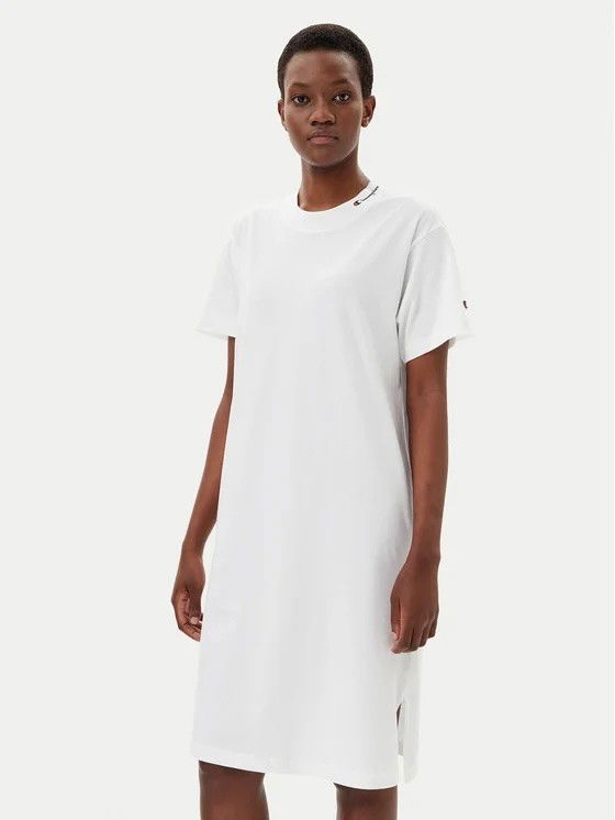 Haljina Champion Champion T-Shirt Dress Bijela | 117782-WW001