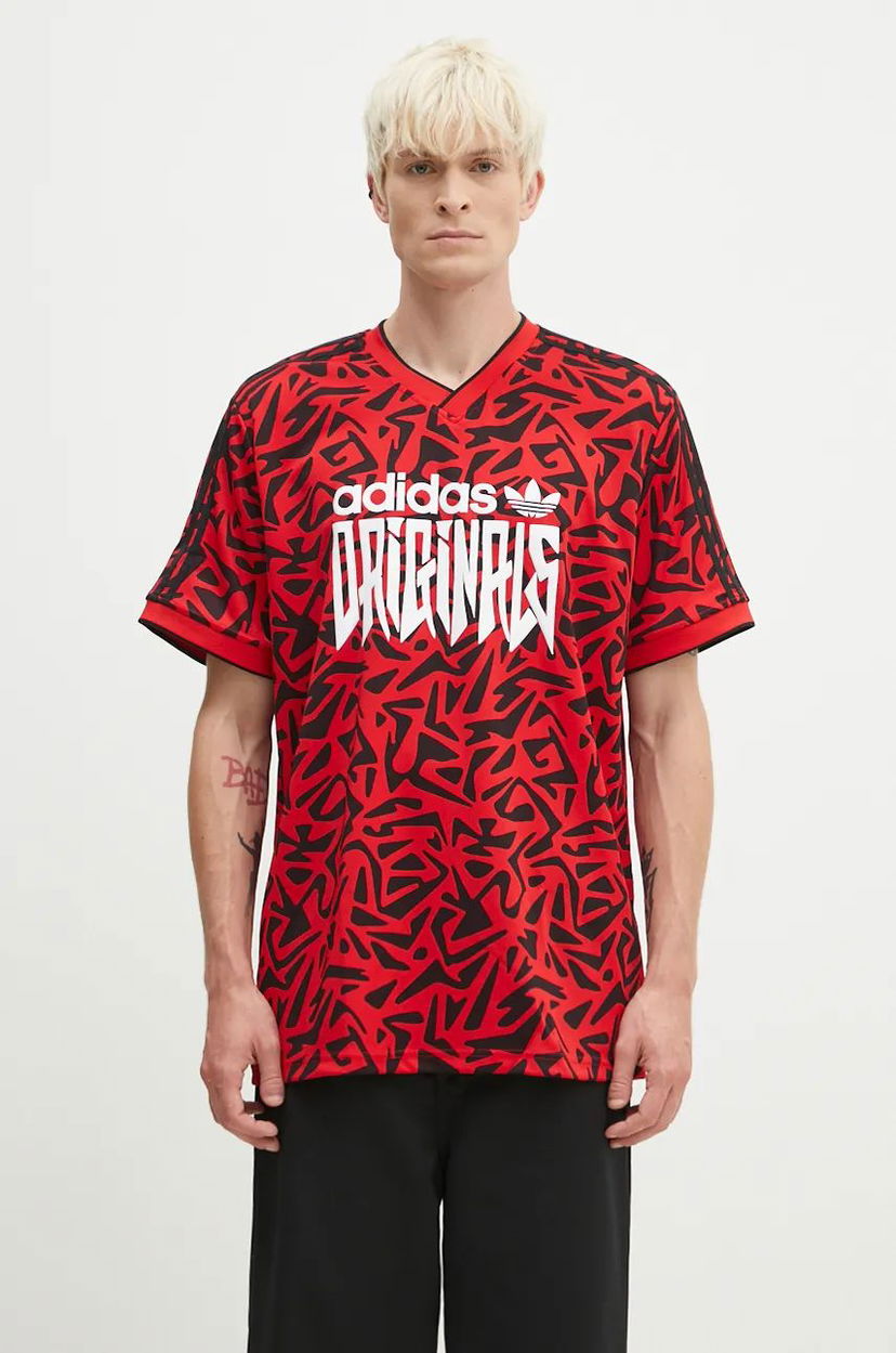 Majica kratkih rukava adidas Originals T-Shirt Print Short Sleeve Crvena | IZ4833