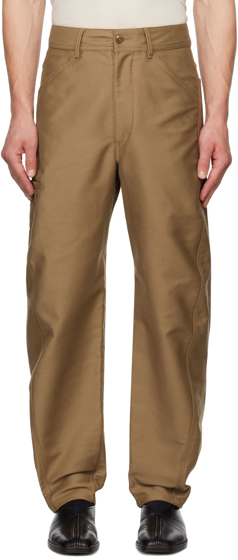 Cargo hlače LEMAIRE LEMAIRE Twisted Workwear Trousers Smeđa | PA1161 LF1300