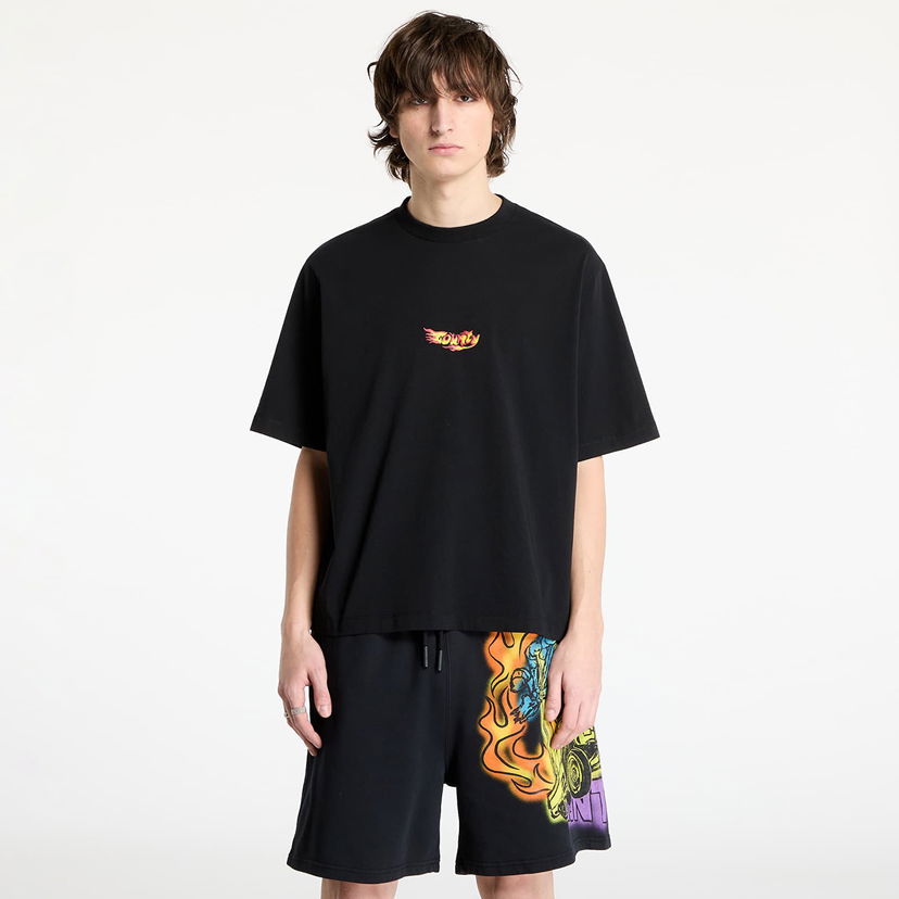 Majica kratkih rukava Marcelo Burlon Marcelo Burlon County Flame Boxy T-Shirt Crna | CMAA05AS25JER0071025