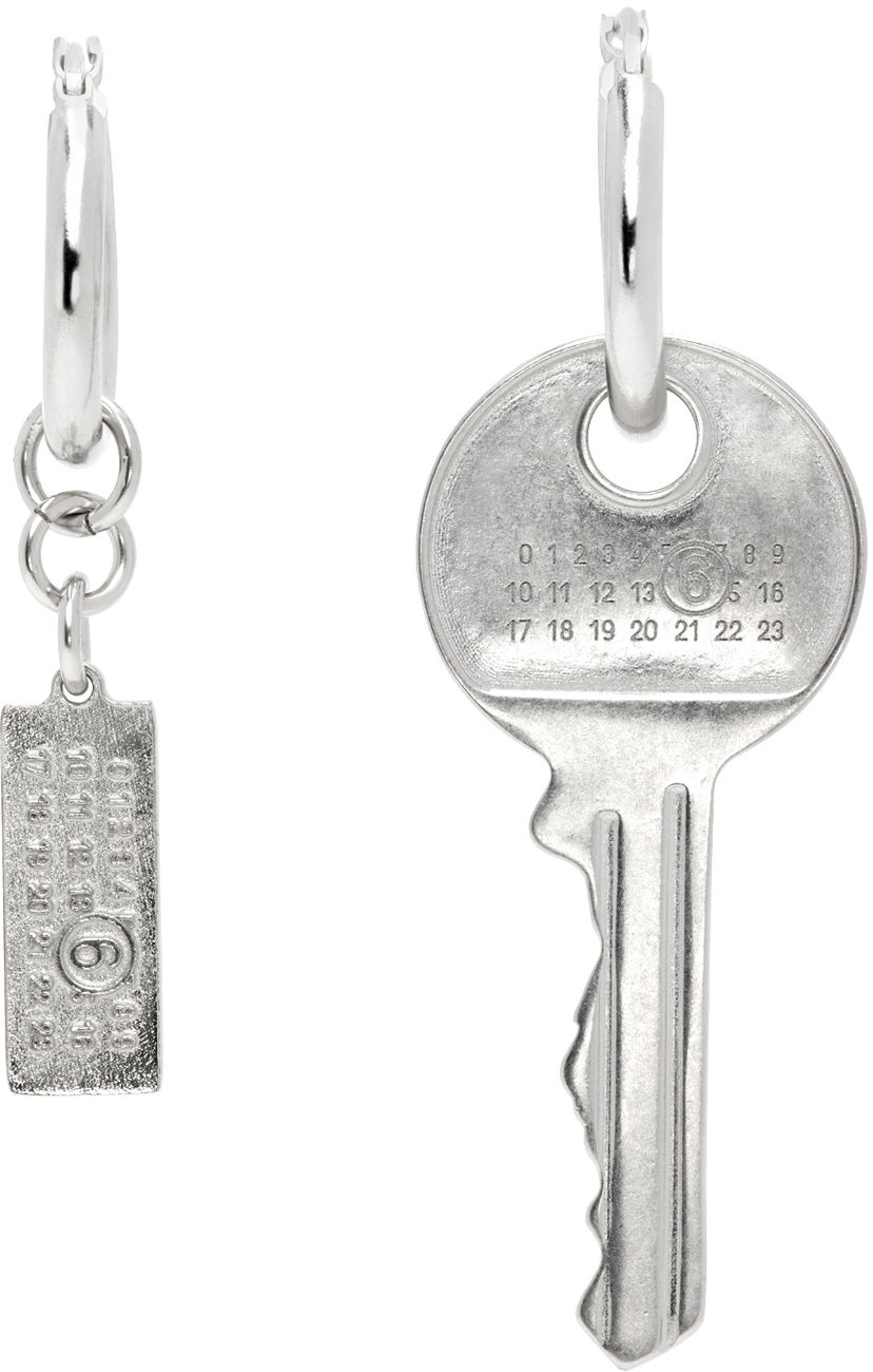Naušnice Maison Margiela Key Earrings Metalik | SM7VG0075 P7105