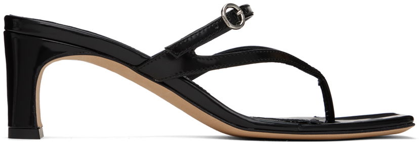 Dodaci Aeyde Aeyde Giselle Heeled Thong Sandals Crna | A11-HS-GLIS55TB27-SS24-800-028