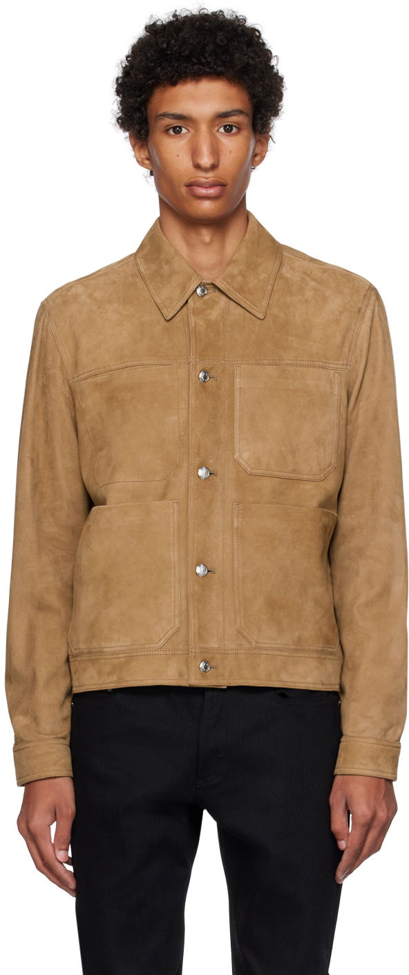 Jakna Paul Smith Paul Smith Suede Trucker Jacket Smeđa | M1R-374Y-L00040
