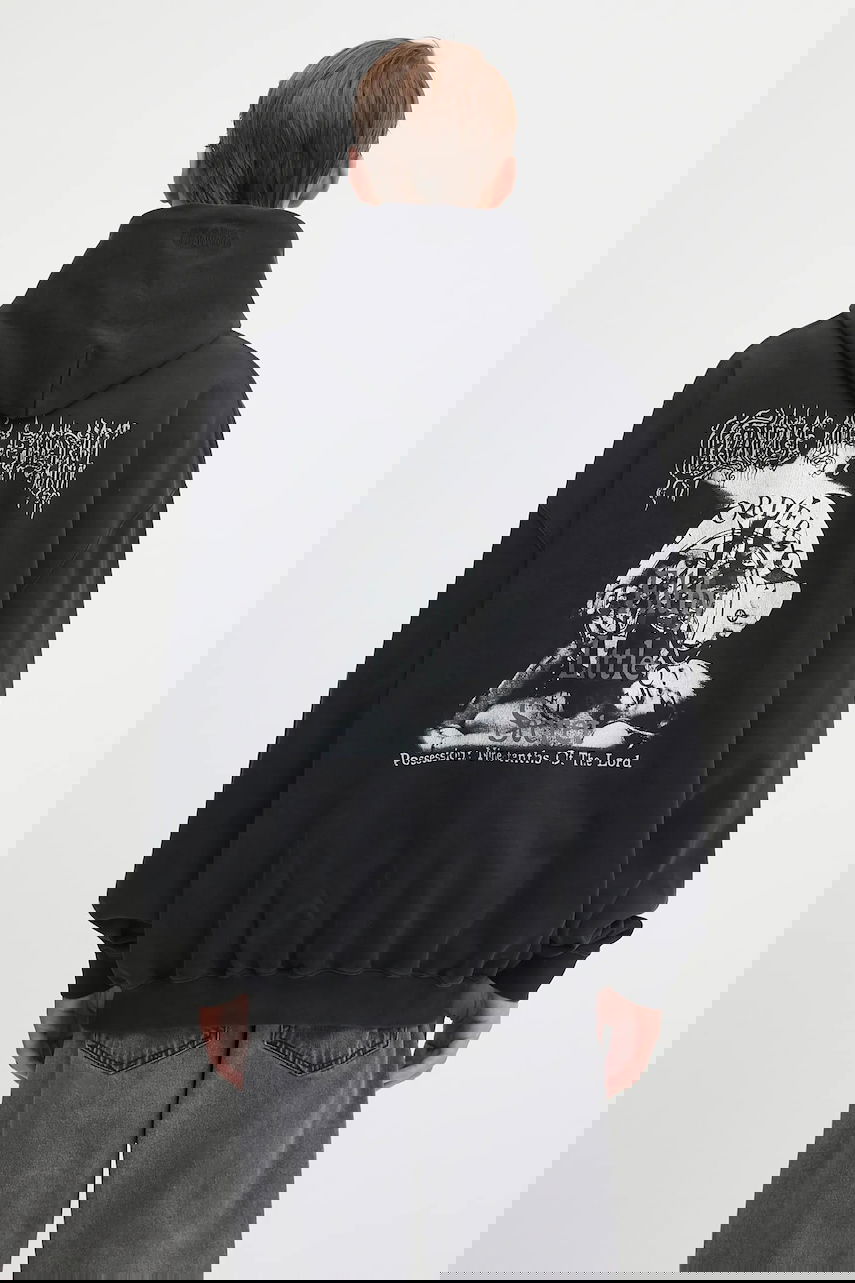 Dukserice VETEMENTS Cotton Cradle of Filth Filthy Secret Oversized Printed Hoodie Crna | UCF76HD600B, 1