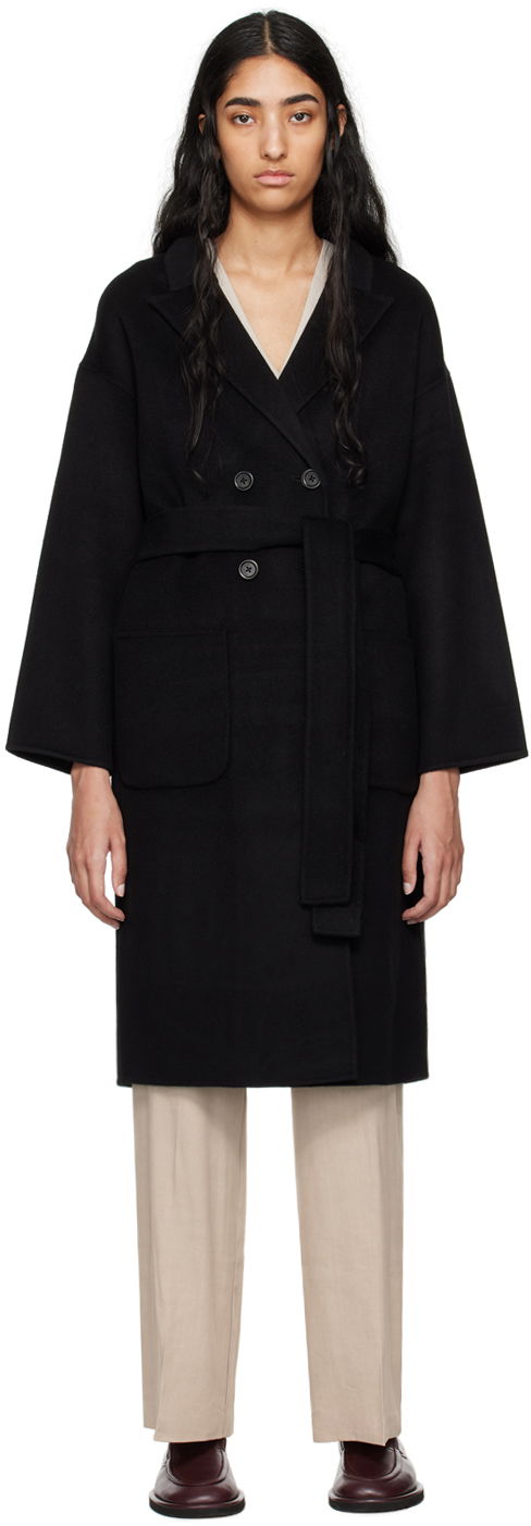 Kaputi Anine Bing Dylan Double-Breasted Wool Coat Crna | A-01-4001-000