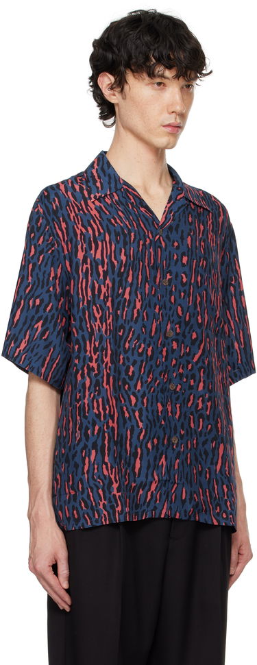 Košulja WACKO MARIA WACKO MARIA Leopard Print Short Sleeve Shirt Plava | 24FWE-WMS-HI01, 1