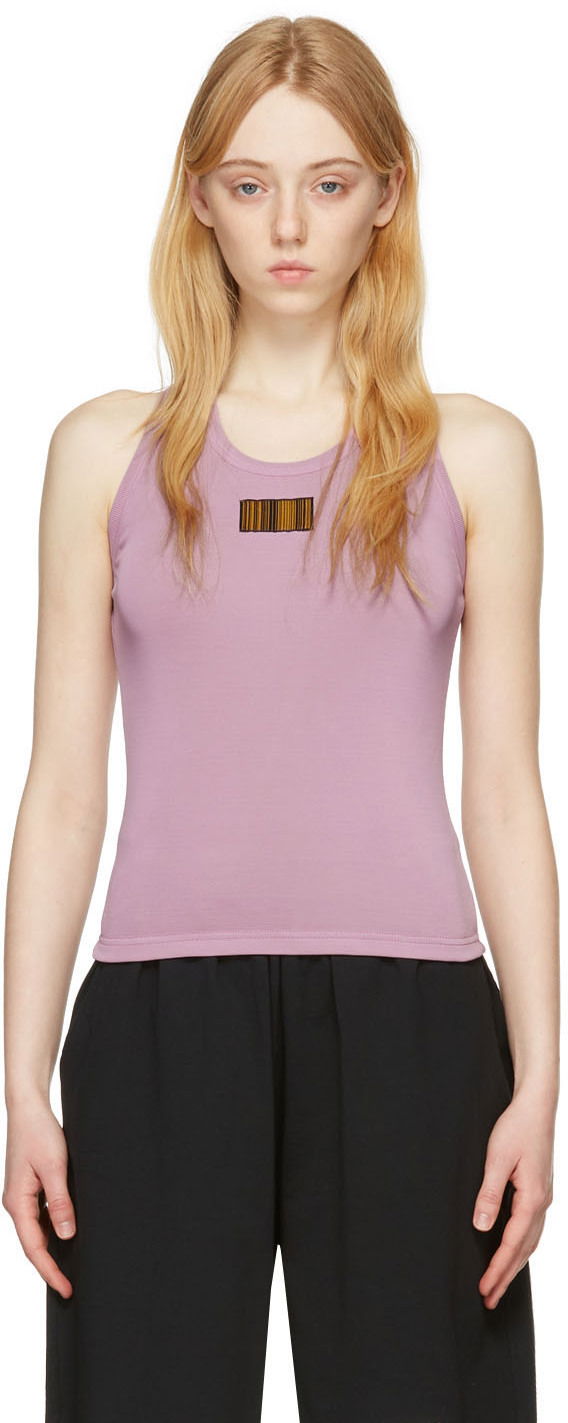 Majica bez rukava VETEMENTS VTMNTS Barcode Tank Top Ljubičasta | VL12TR840L