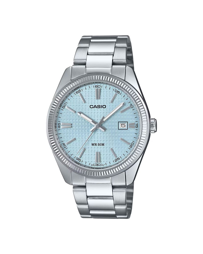 Satovi CASIO MTP-1302PE-2A Watch with Light Blue Dial and Stainless Steel Bracelet undefined | MTP-1302PE-2AVEF