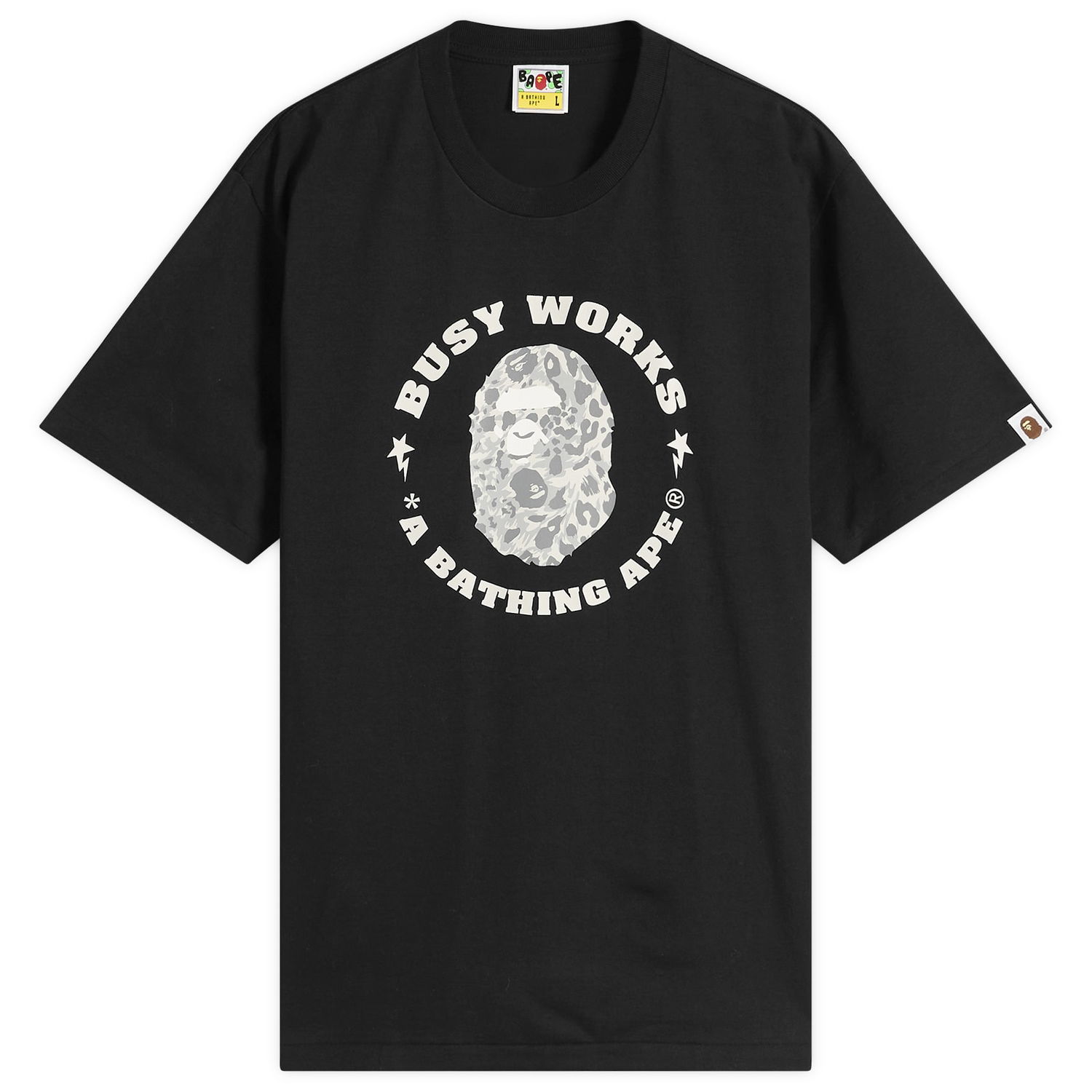 Majica kratkih rukava BAPE Wild Leopard Busy Works Graphic Tee Crna | 001TEL801041M-BLK, 0