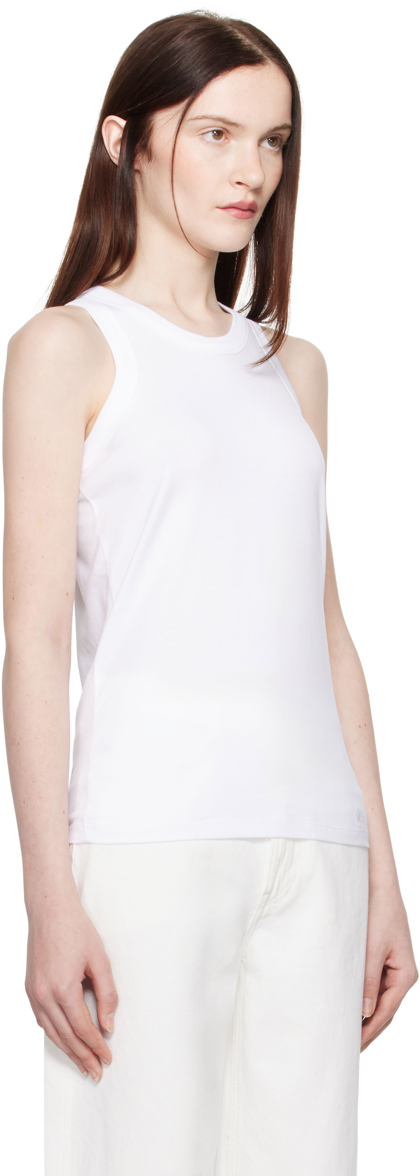 Majica bez rukava Loulou de Saison Loulou de Saison Poso Tank Top Bijela | POSO, 1