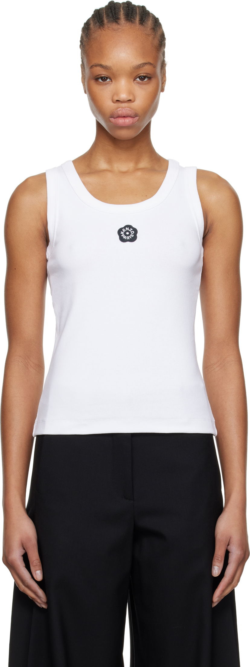 Majica bez rukava KENZO Kenzo Paris 'Boke Flower 2.0' Rib Tank Top Bijela | FF52TO7384SJ
