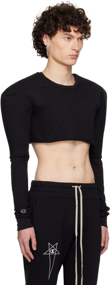 Majica kratkih rukava Rick Owens Rick Owens Champion Edition Cropped Harness T-Shirt Crna | CM01E1708 CHJG JERSEY, 1