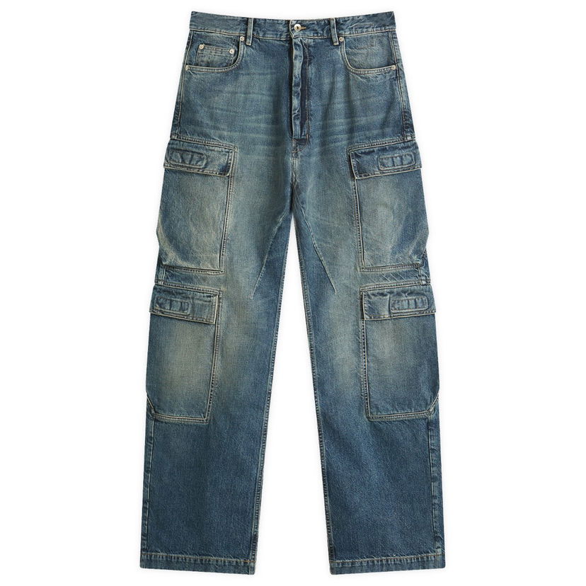 Cargo hlače Rick Owens Rick Owens DRKSHDW Double Cargo Jeans 25" Plava | DS01E3308-DWB-06