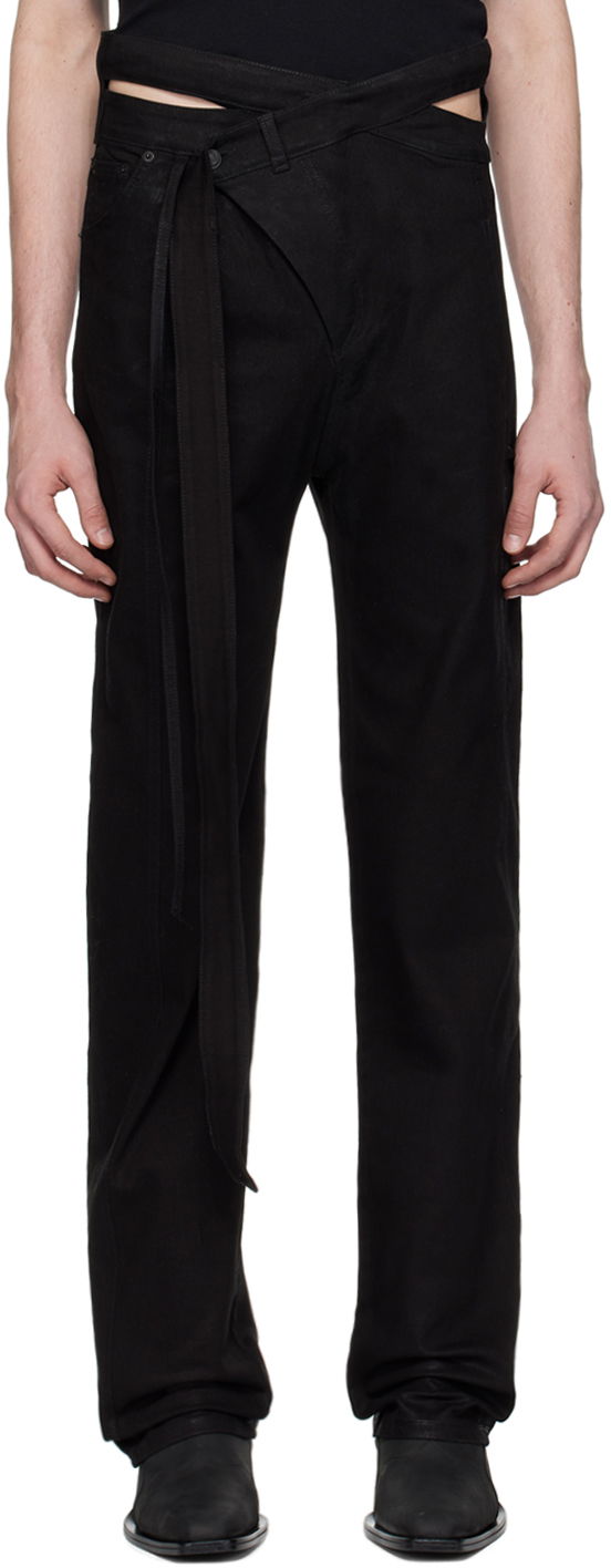 Hlače i traperice Ottolinger Ottolinger Signature Wrap Jeans Crna | 1700203E