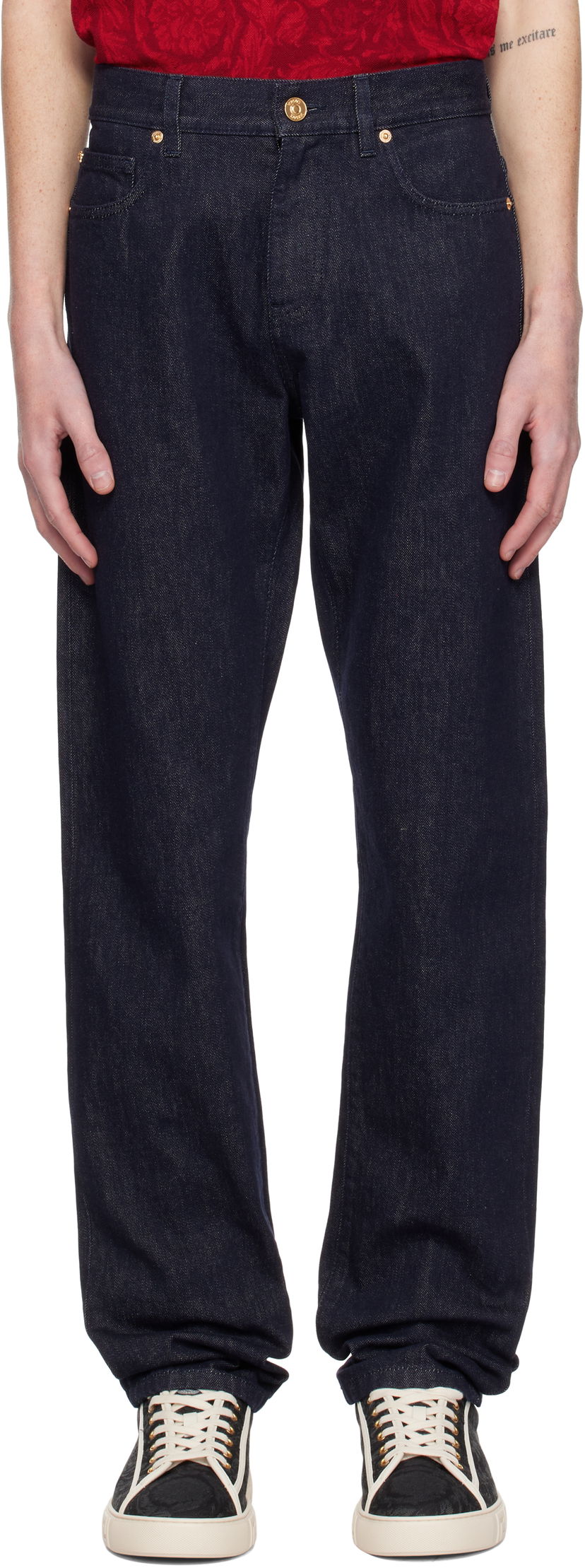 Jeans Versace Relaxed-Fit Jeans Tamnoplava | 1015844_1A12477