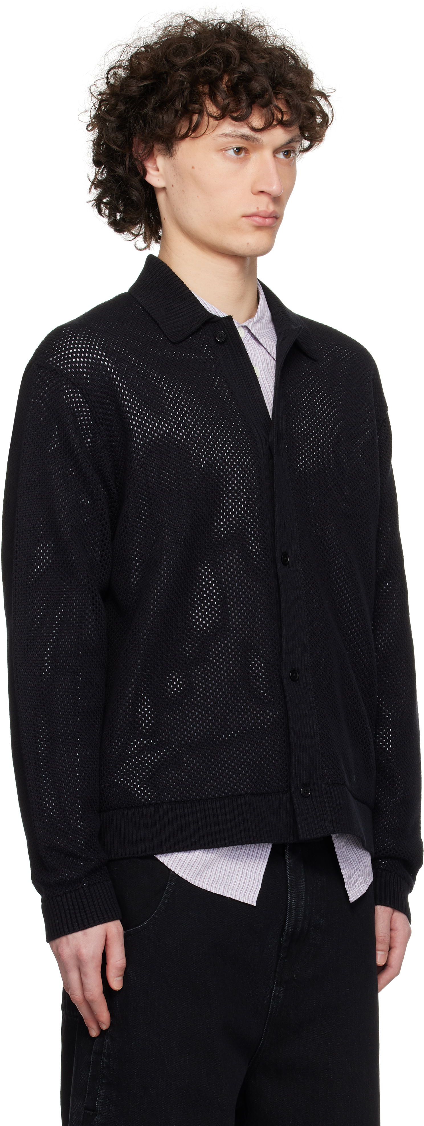 Džemper Represent Clo Long Sleeve Mesh Knit Cardigan Crna | MLM3829, 1