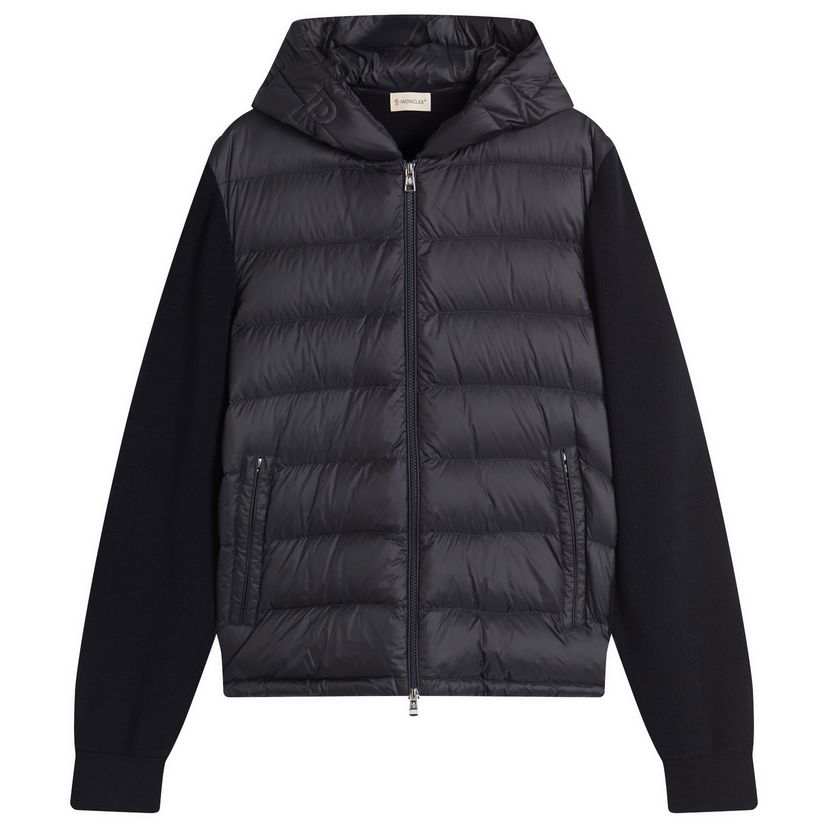 Jakna Moncler Hybrid Zip Through Hooded Jacket, Size Large Crna | 9B000-06-M1131-776