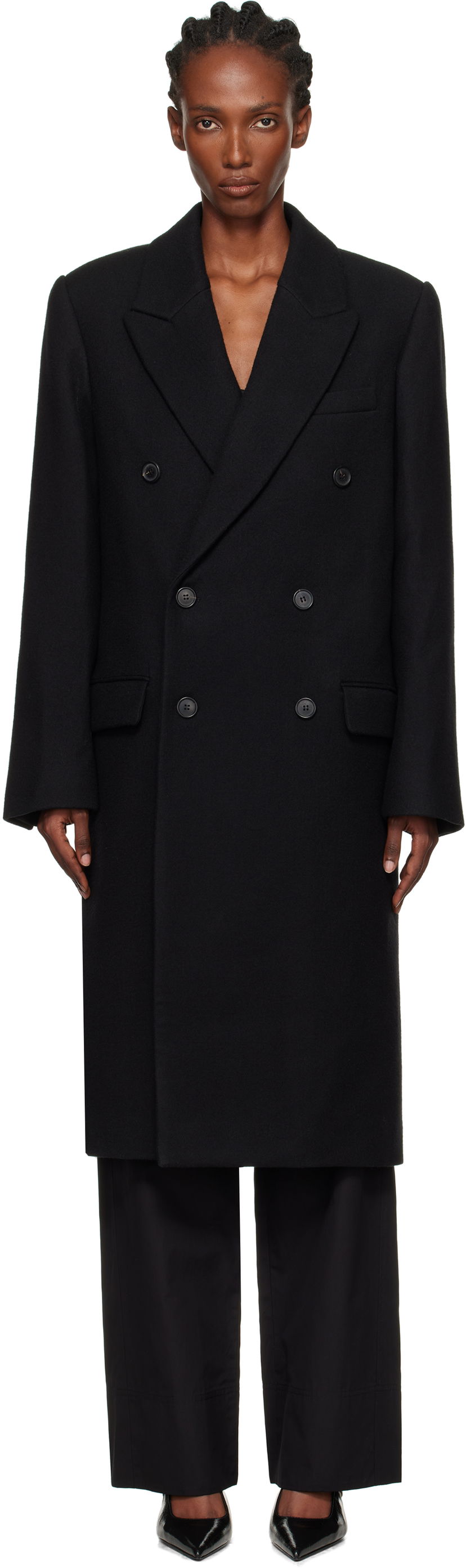 Kaputi WARDROBE.NYC WARDROBE.NYC Double Breasted Coat Crna | W4108F25WO