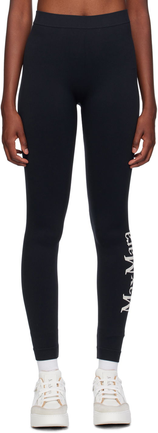 Tajice Max Mara Max Mara Jacquard Leggings Crna | 2398160133600
