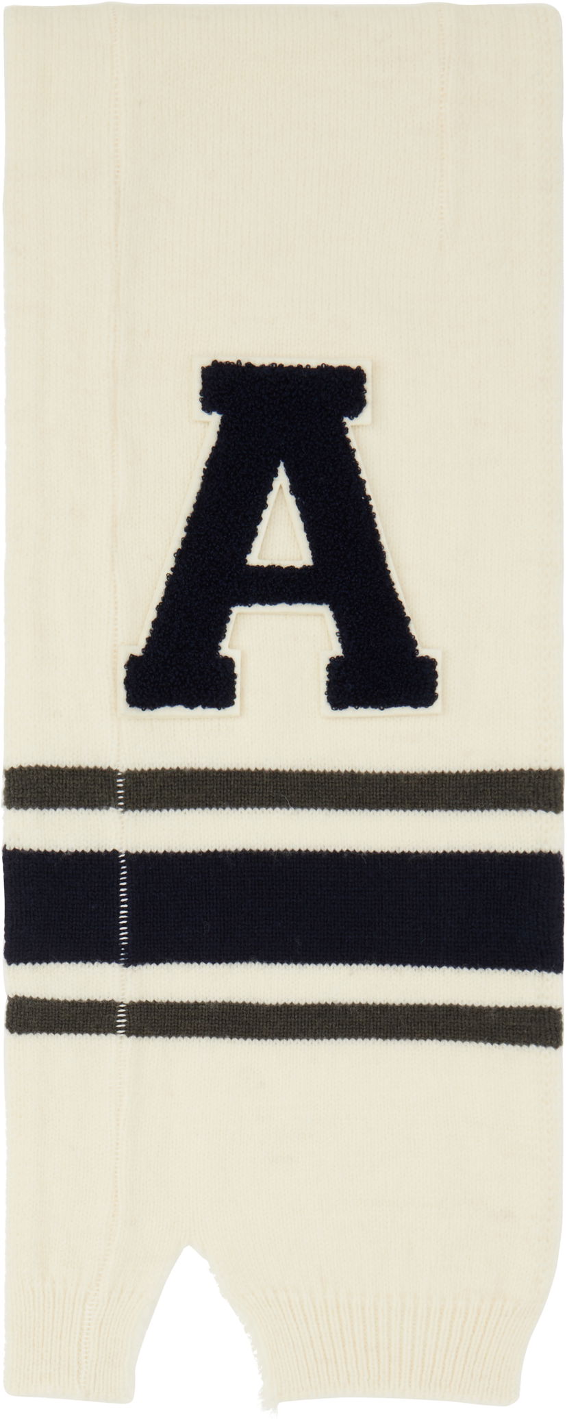 Šal Ambush Knit Scarf With Letter Appliqué Bijela | BWMA002F24KNI0013146