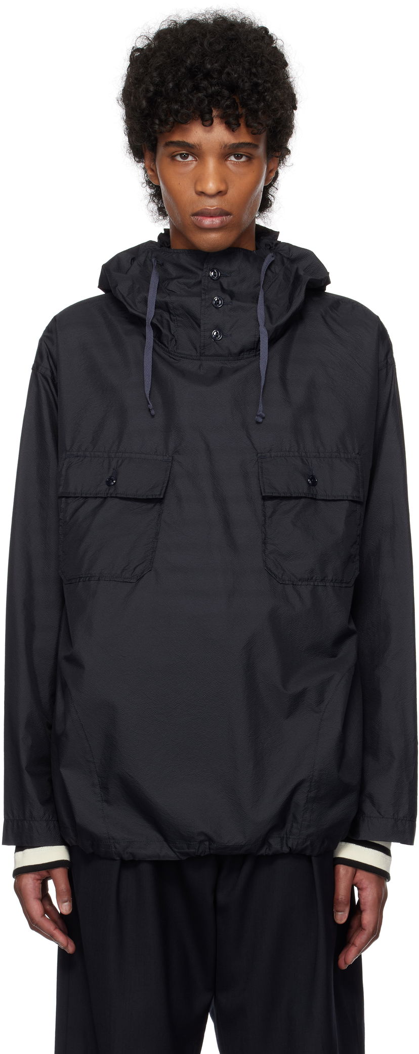 Vjetrovka Engineered Garments Engineered Garments Cagoule Anorak Crna | 25S1A010