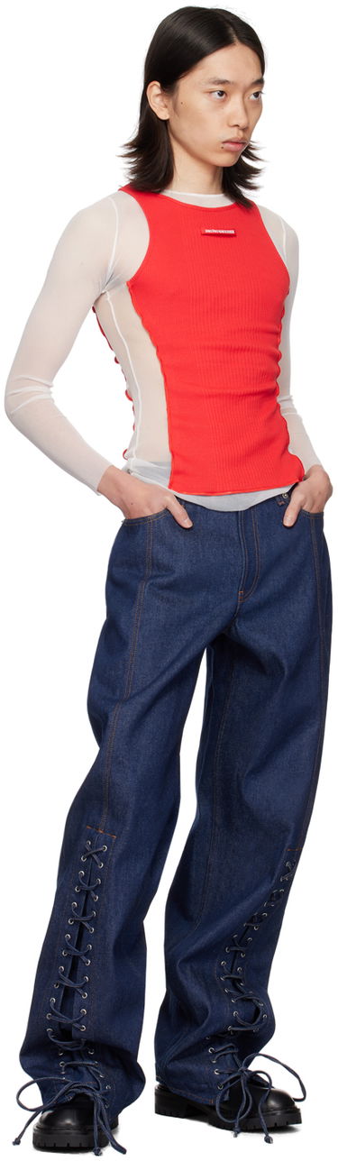 Jeans Jean Paul Gaultier Jean Paul Gaultier Lacing Detail Jeans Plava | 24/30-F-PA151P-D015-55, 3